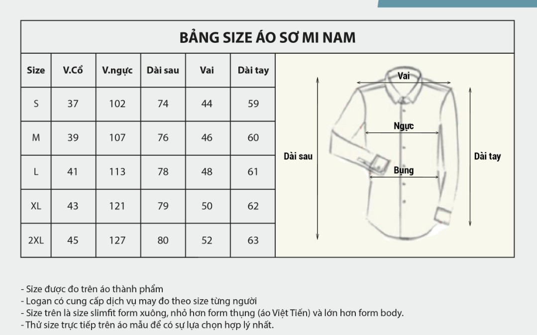 Size ao so mi cho nam​ - Form áo là gì? Tips chọn Form áo chuẩn