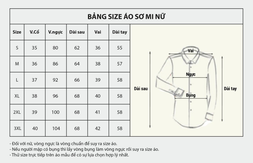 Size ao so mi cho nu - Form áo là gì? Tips chọn Form áo chuẩn