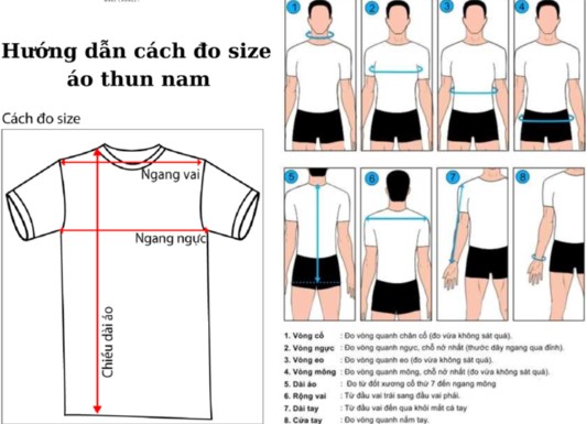 Cách chọn size áo thun Nam - cach chon size ao thun nam 5